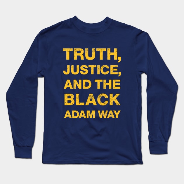 Black Adam Way - yellow version Long Sleeve T-Shirt by The_Interceptor